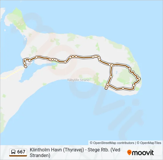 667 Bus Line Map