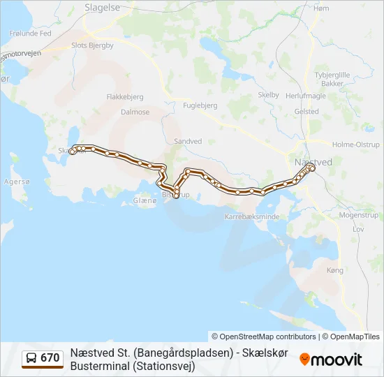 670 Bus Line Map
