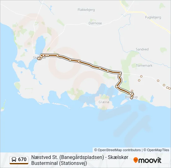 670 Bus Line Map