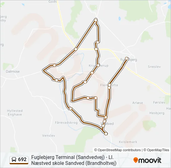 692 Bus Line Map