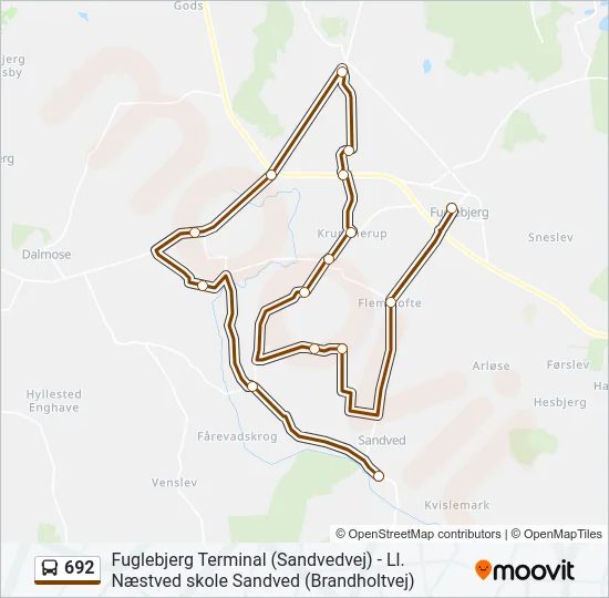692 Bus Line Map