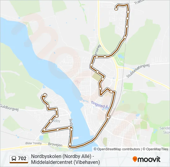 702 Bus Line Map