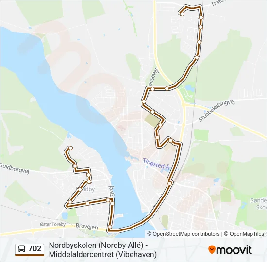 702 Bus Line Map