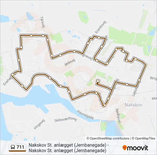 711 Bus Line Map