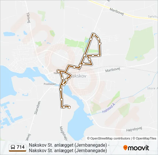 714 Bus Line Map
