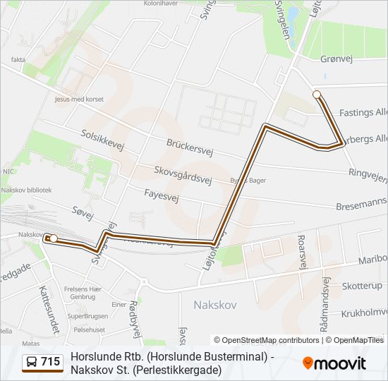 715 bus Line Map