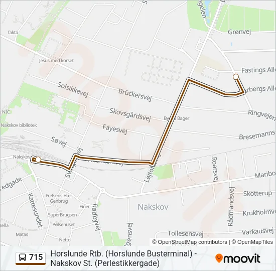 715 Bus Line Map
