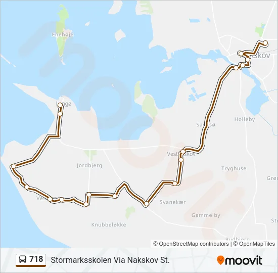 718 Bus Line Map
