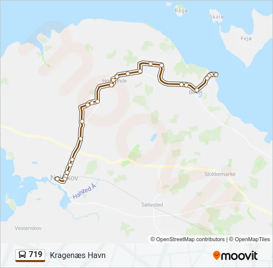 719 Bus Line Map