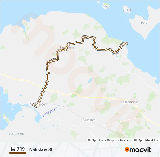 719 Bus Line Map