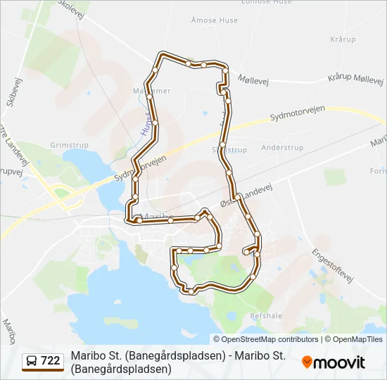 722 Bus Line Map