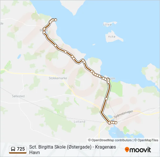 725 Bus Line Map
