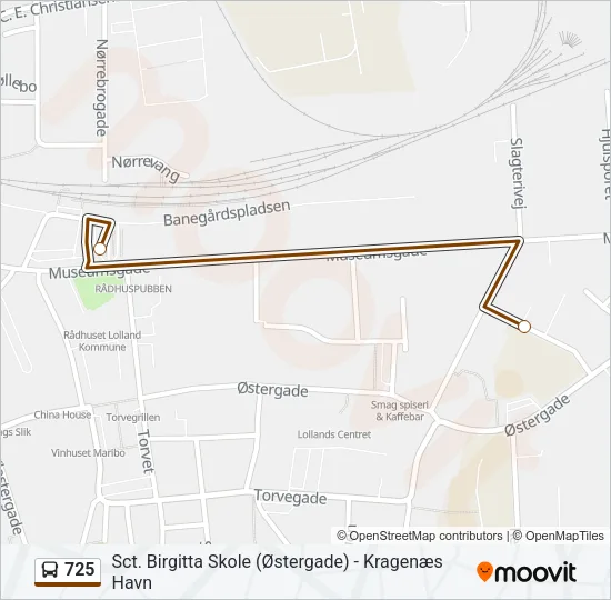 725 Bus Line Map