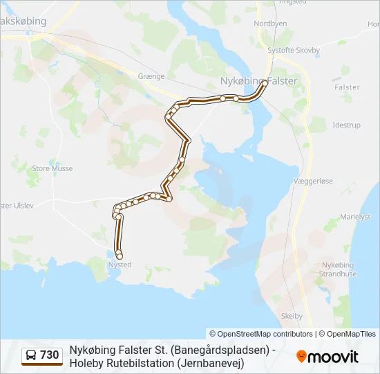 730 Bus Line Map