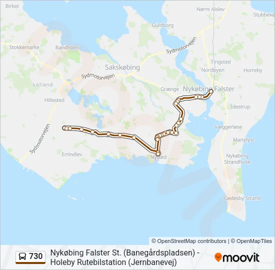 730 Bus Line Map