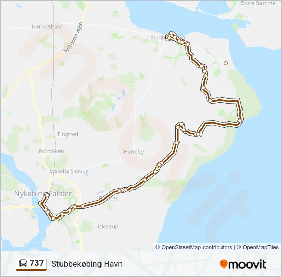 737 Bus Line Map