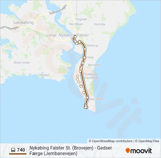 740 Bus Line Map