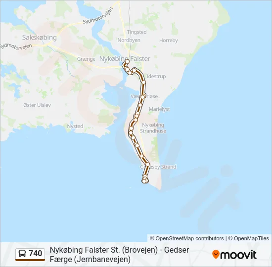 740 Bus Line Map
