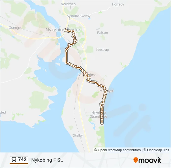 742 Bus Line Map