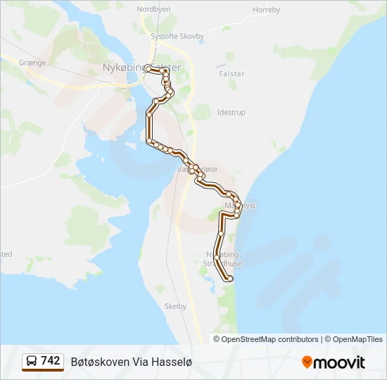 742 Bus Line Map
