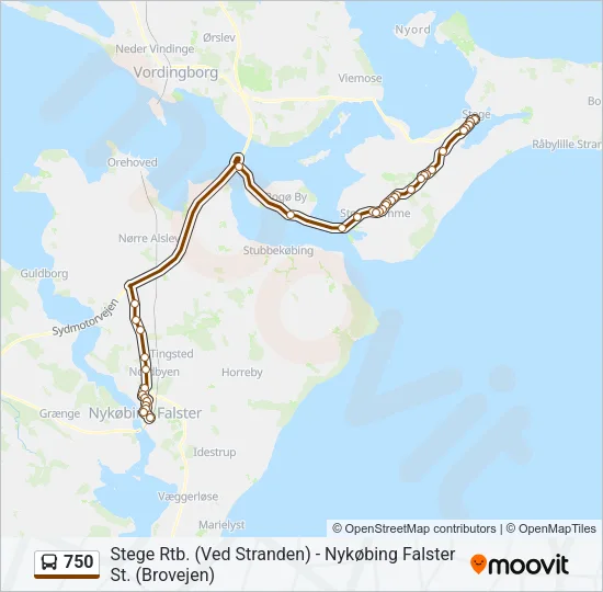 750 Bus Line Map