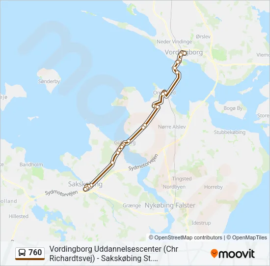 760 Bus Line Map