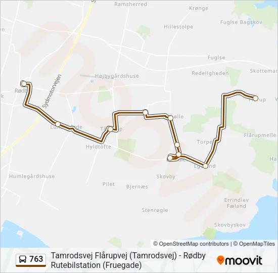 763 Bus Line Map