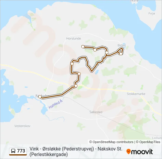 773 Bus Line Map