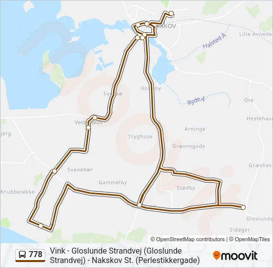 778 Bus Line Map