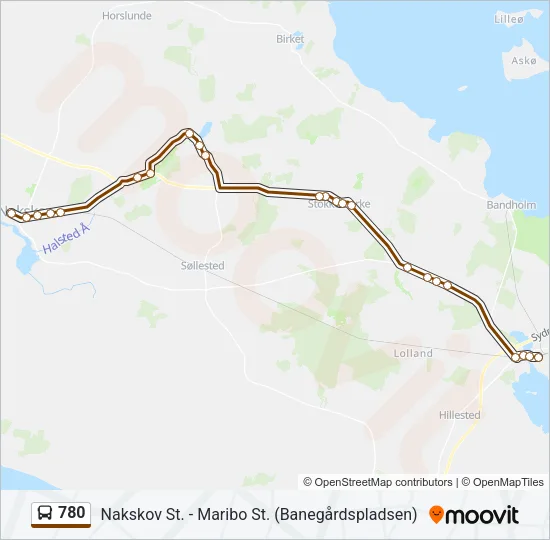 780 Bus Line Map