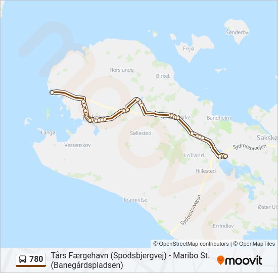 780 bus Line Map