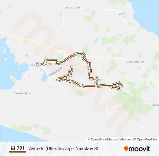 791 Bus Line Map