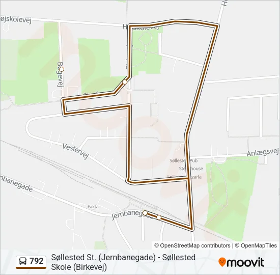 792 Bus Line Map