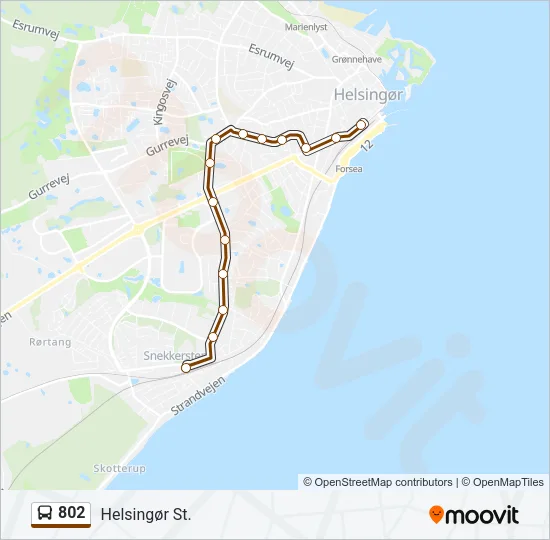 802 Bus Line Map