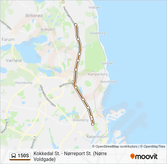 150S Bus Line Map