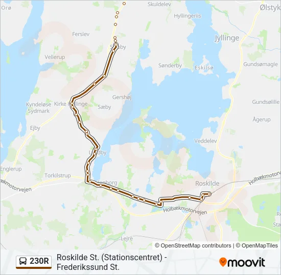 230R Bus Line Map