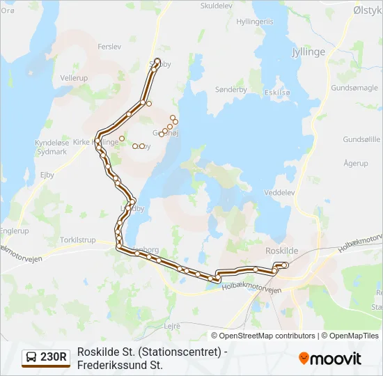 230R Bus Line Map