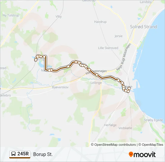 245R Bus Line Map