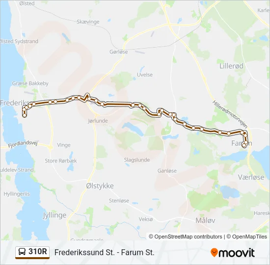 310R Bus Line Map