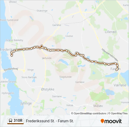 310R Bus Line Map