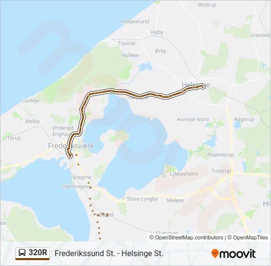 320R bus Linjekort