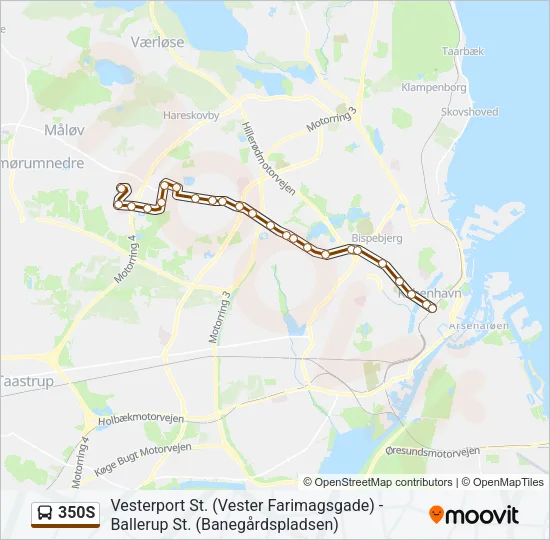 350S Bus Line Map