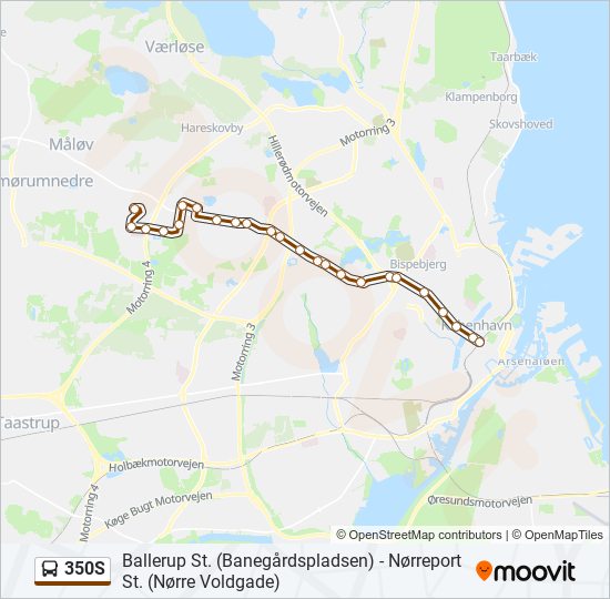 350S bus Line Map