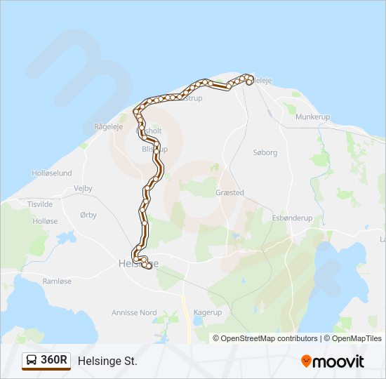 360R Bus Line Map
