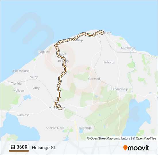 360R Bus Line Map