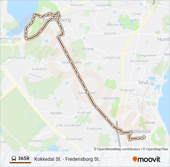 365R Bus Line Map