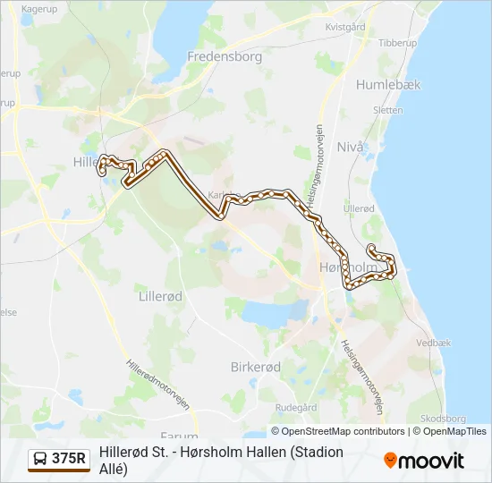 375R Bus Line Map
