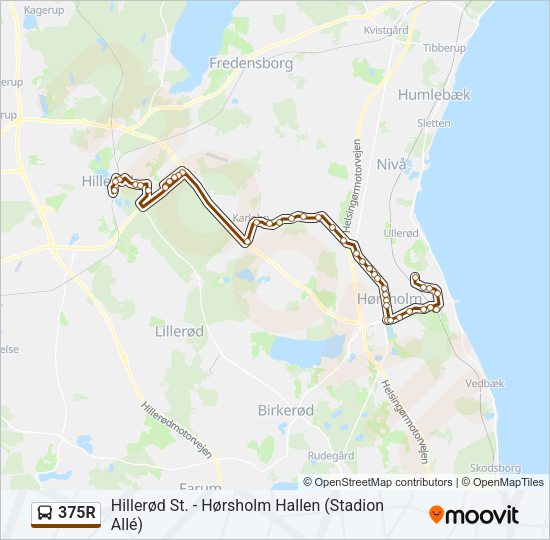 375R Bus Line Map