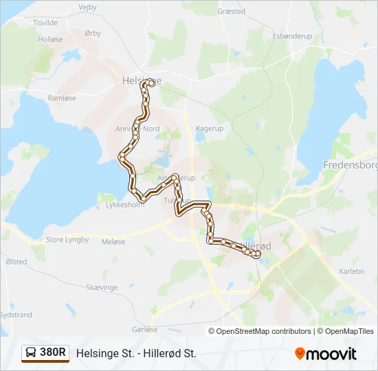 380R Bus Line Map