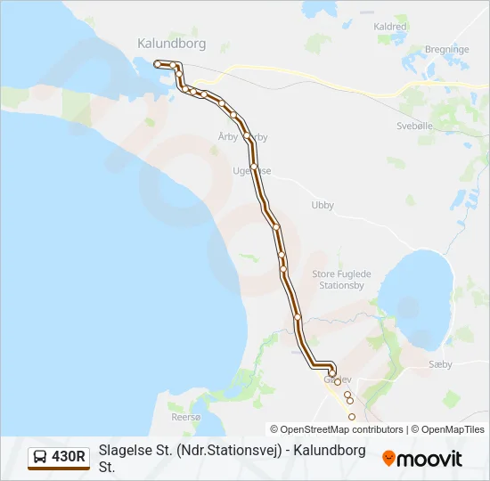 430R Bus Line Map